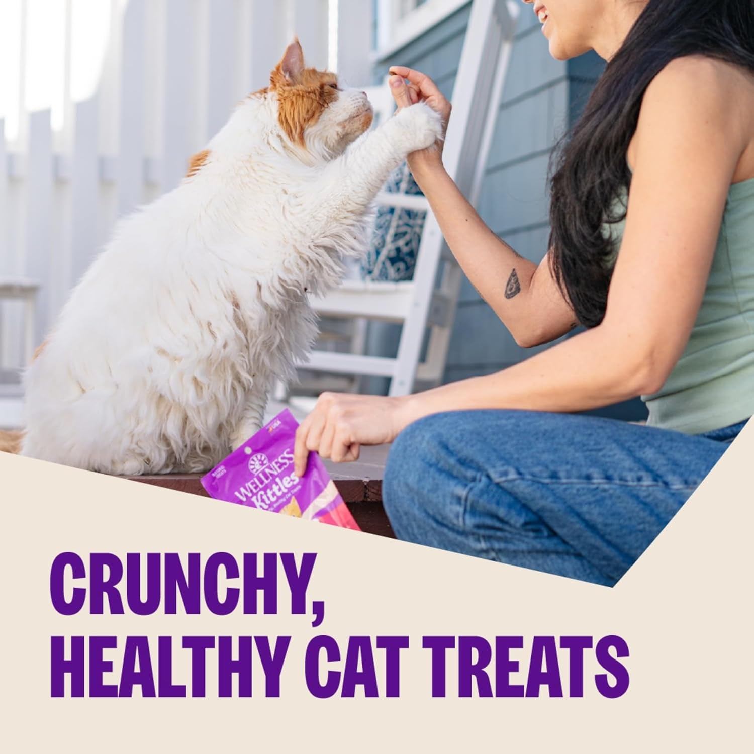 Kittles Crunchy Natural Grain Free Cat Treats, Chicken & Cranberry, 2-Ounce Bag